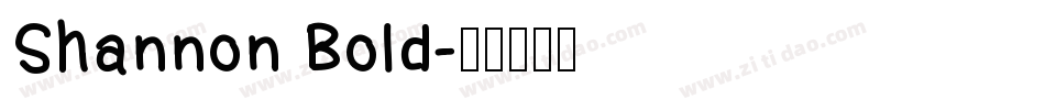 Shannon Bold字体转换